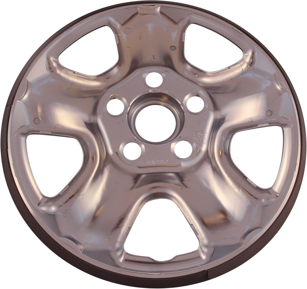 Chrome 5 Spoke Steel Rim Wheel Skin Hub Caps Set of 4 M7660