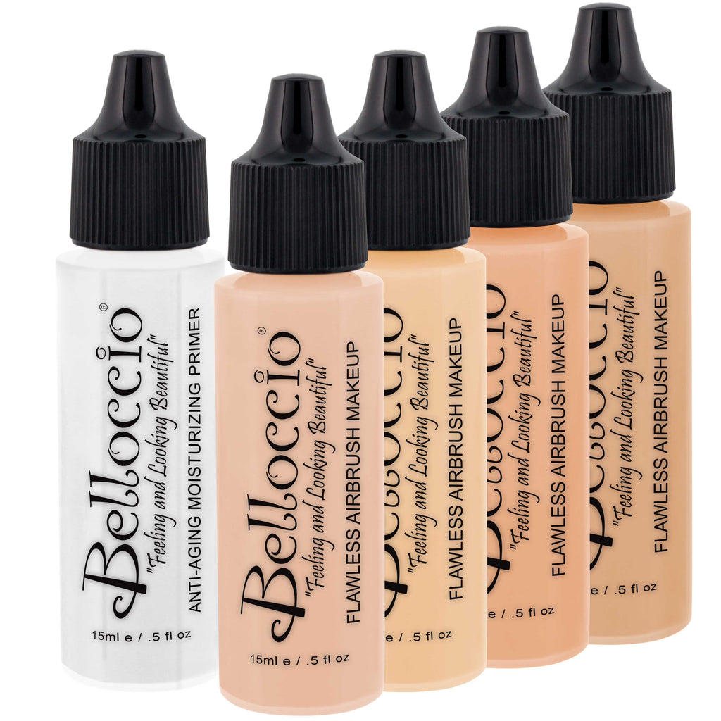 Airbrush Makeup Foundation Set Light Shade Face Cosmetic Kit E280358