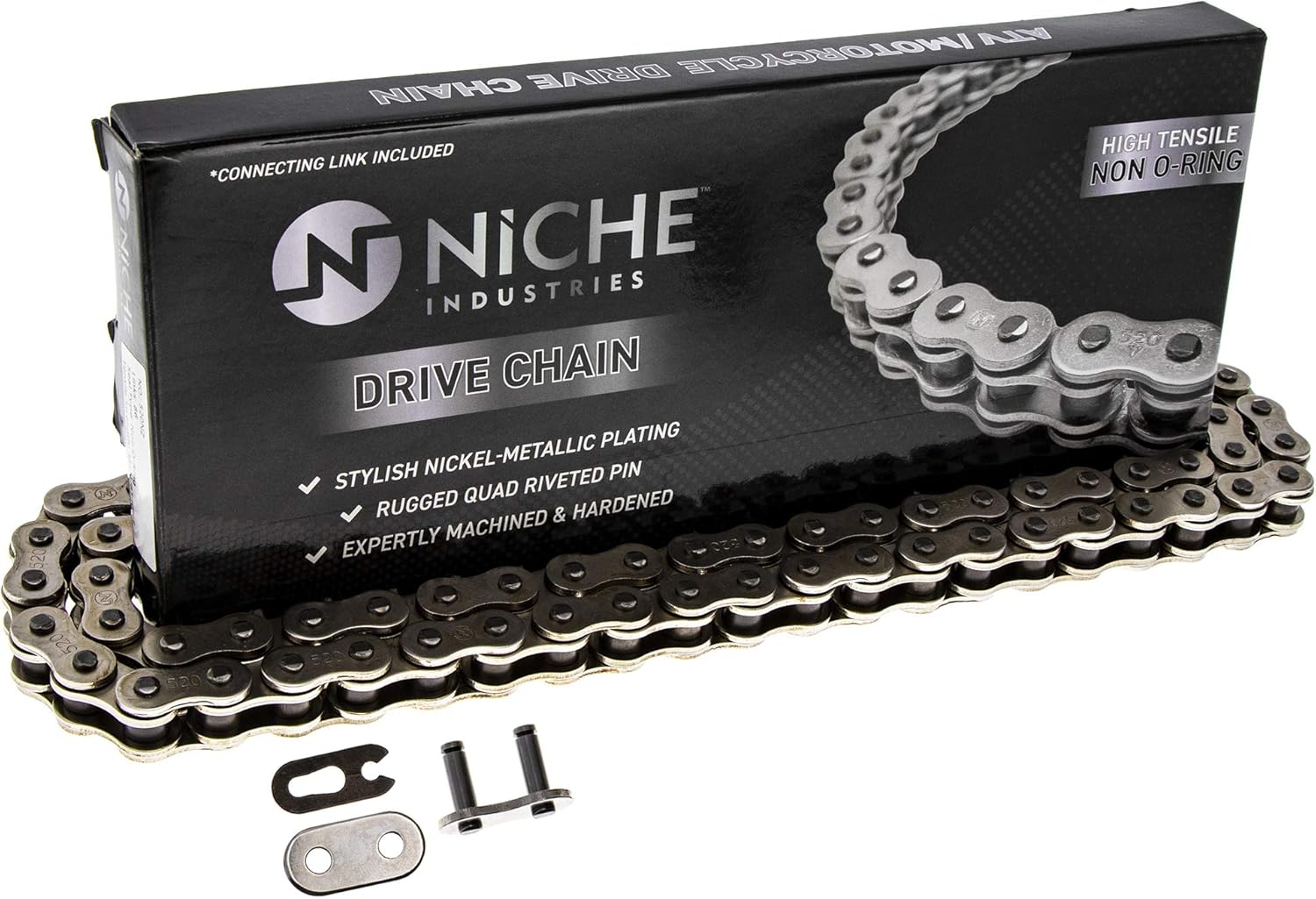 Drive Sprocket Chain Combo 11 Rear 42 Tooth 520NZ Standard 80 Links Pack of 2 F381541