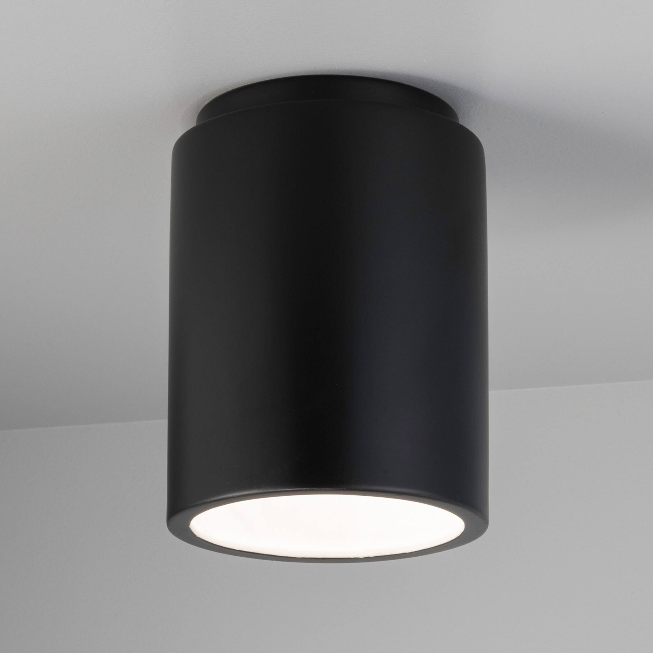 Matte Black Cylinder Flush-Mount C497011