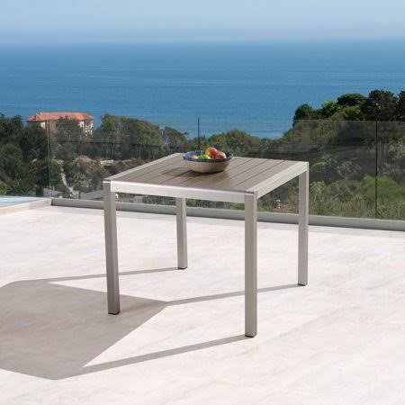 Silver Square Aluminum Outdoor Dining Table E473