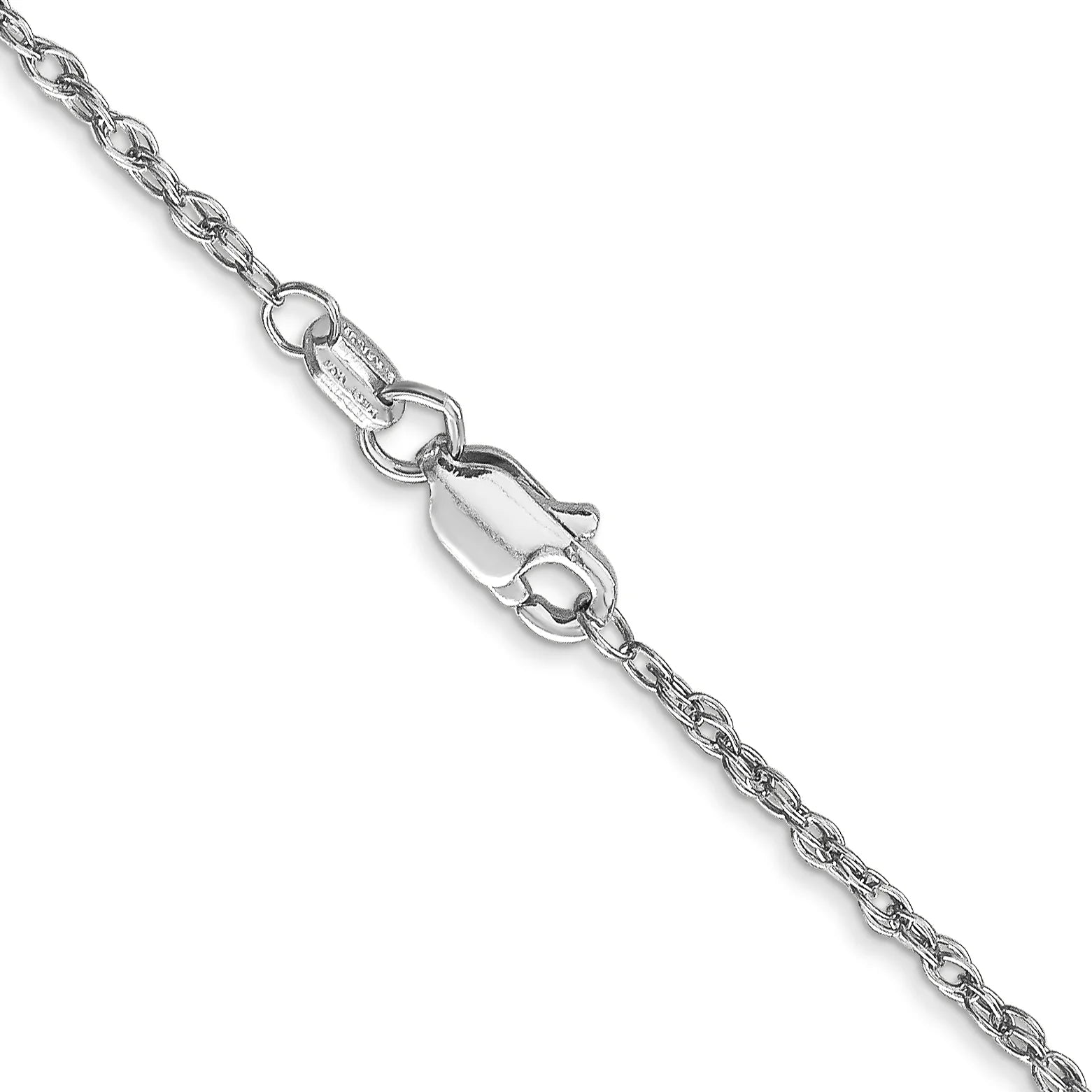 10K White Gold 1.3mm Rope Chain X119