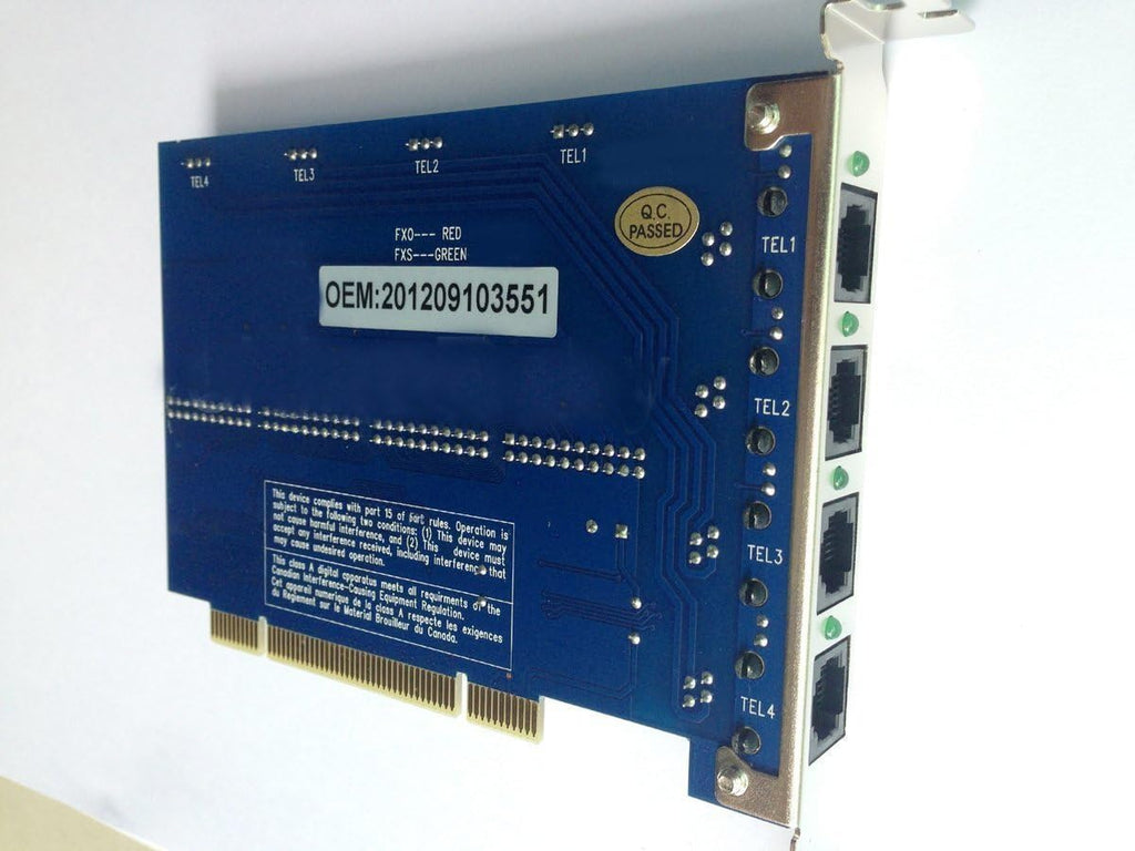 FXS Card with 2 FXO +2 FXS modules, PCI Card for VoIP Telephone System B551