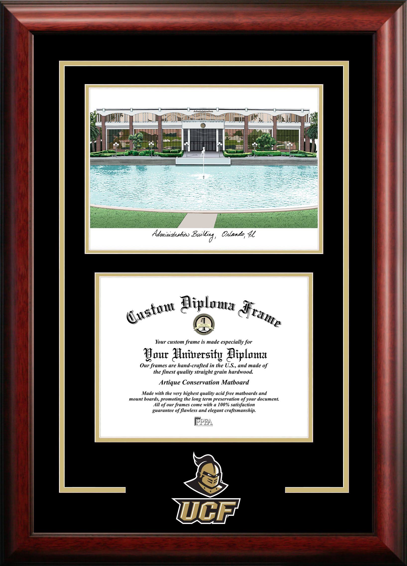 8.5x22 x 11x22 Graduate Diploma Frame with Campus Images Lithograph J32122