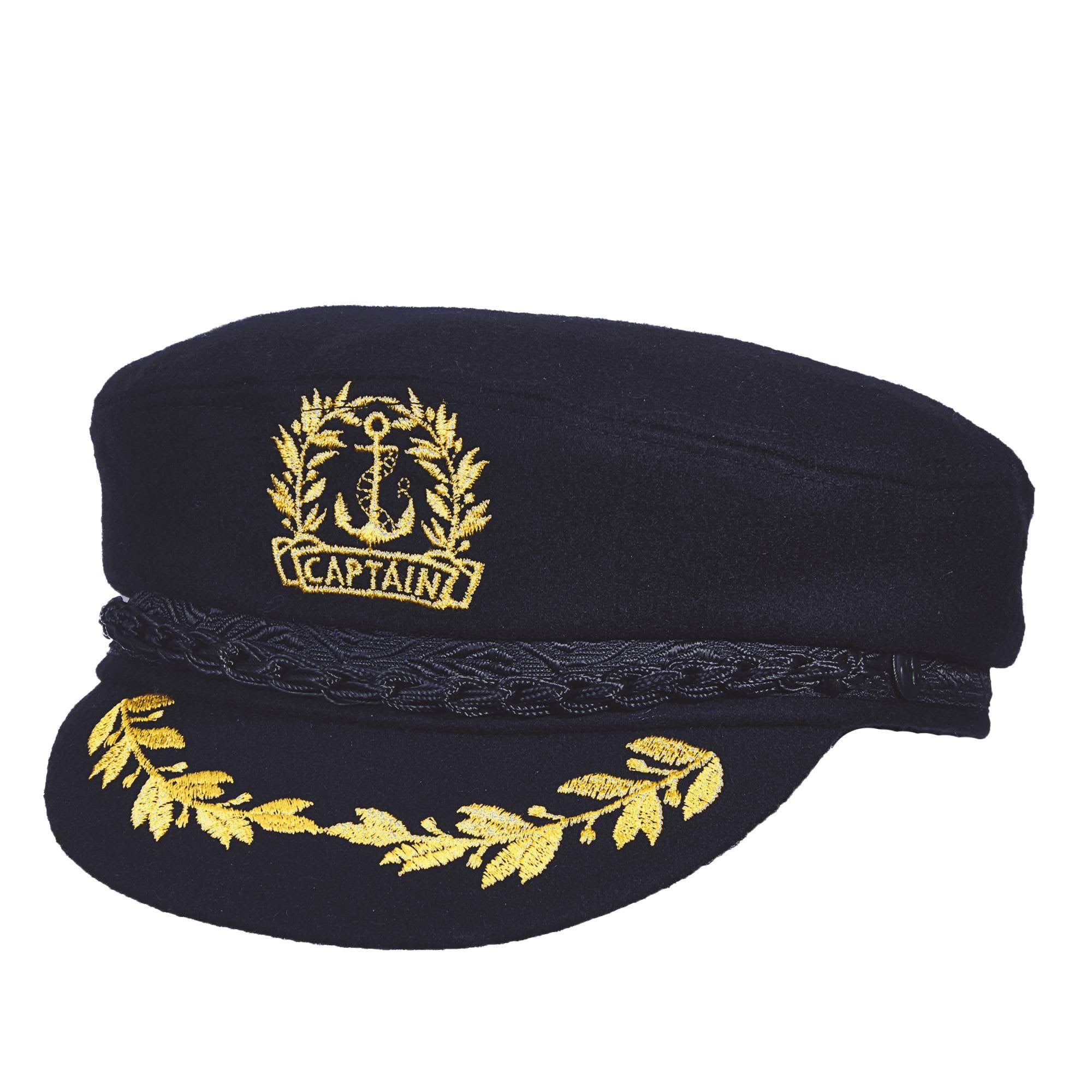 Navy Wool Admiral Cap A558