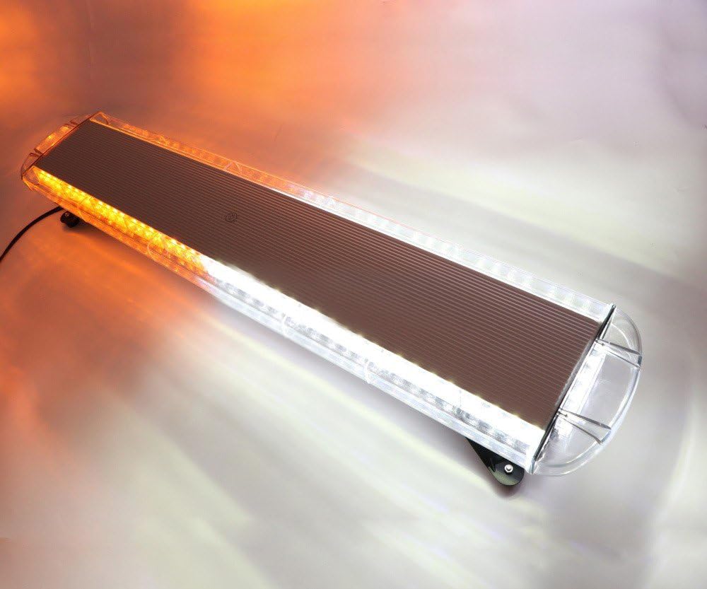 88W LED Flashing Strobe Light 17 Modes Amber White I490451