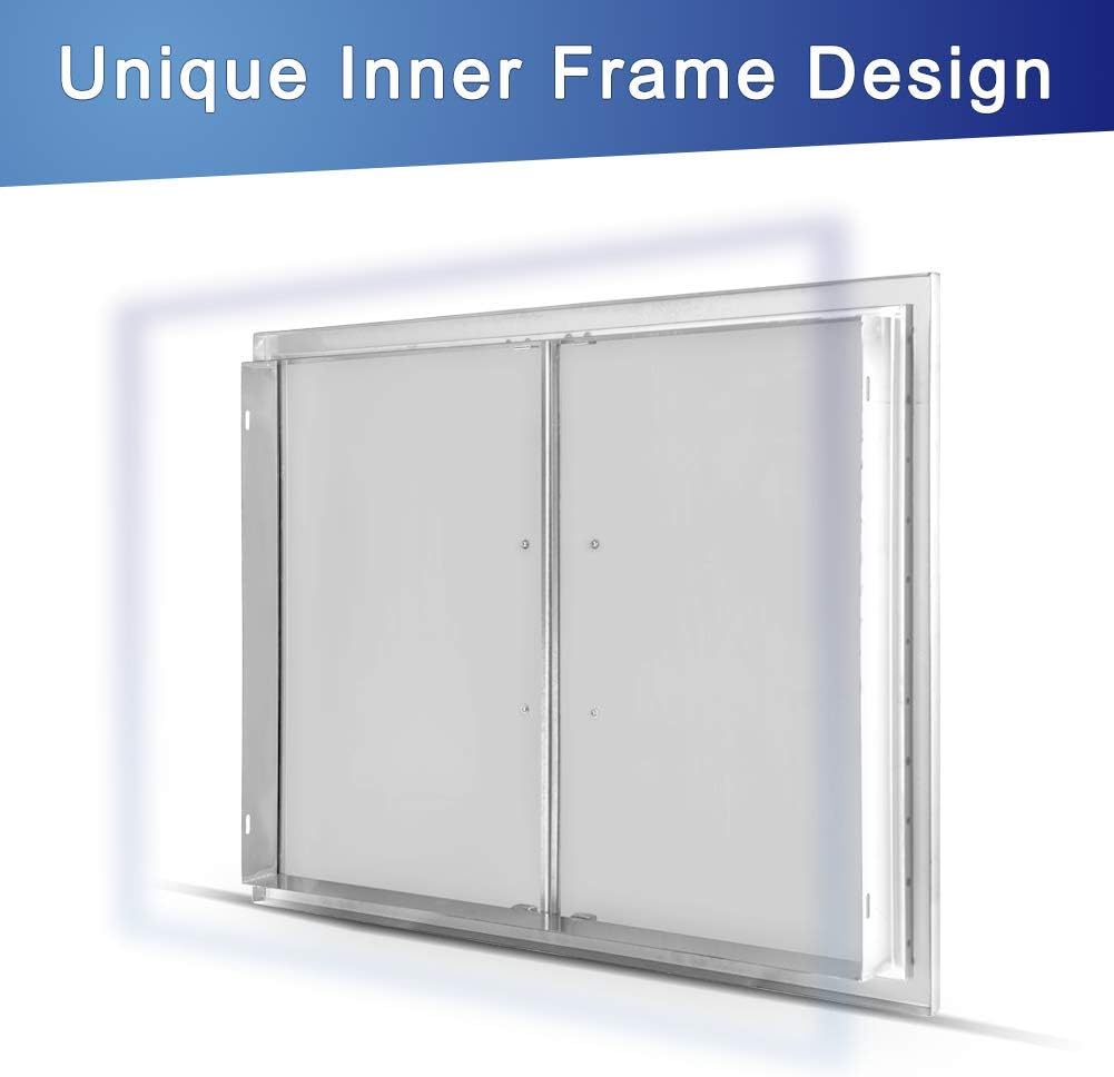 Stainless Steel Outdoor Kitchen Double Access Door X9422