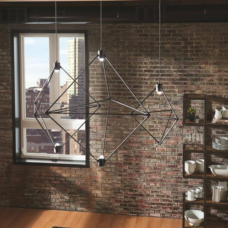 Black LED Chandelier V369