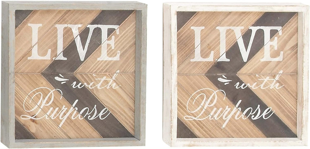 Geometrical Wooden Wall Decor Set of 3, 15 in x 15 in N656992