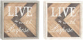 Geometrical Wooden Wall Decor Set of 3, 15 in x 15 in N656992