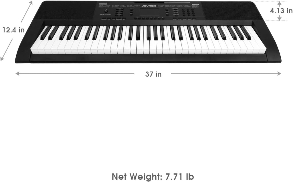 61 Key Keyboard Piano with Stand, Bench, Headphones, Speakers L90454