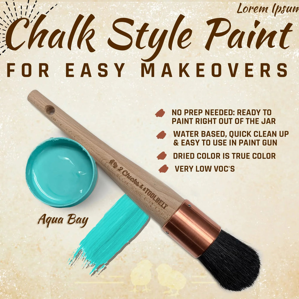 Aqua Bay (Aqua Blue) 16 oz Chalk Style Paint D31207