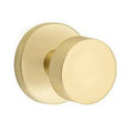 Half Dummy Round Door Knob and Disk Rose in Satin Brass W146