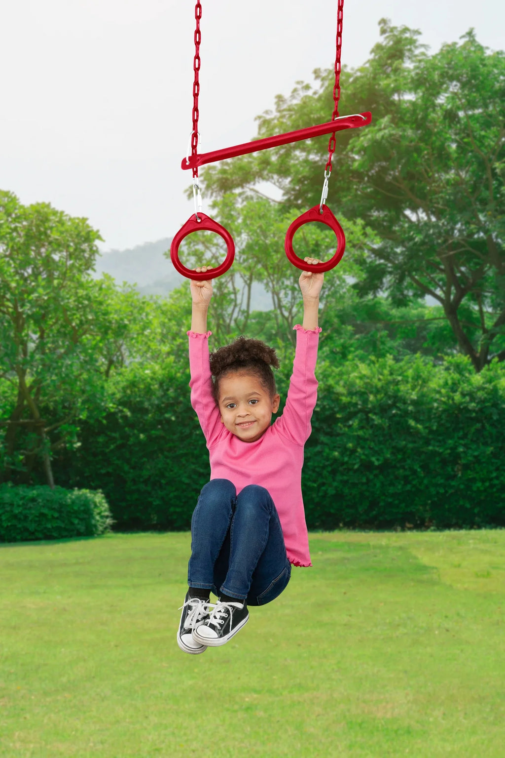 Cedar Swingset with Belt Swings and Trapeze Bar A16767