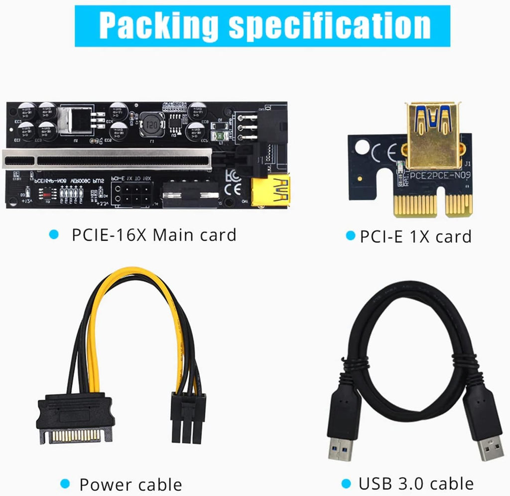 6PCS USB 3.0 PCI-E Riser Card U350
