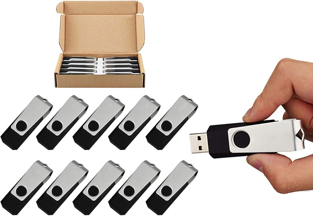 100 Pack 8GB USB 2.0 Flash Drive Black U706816
