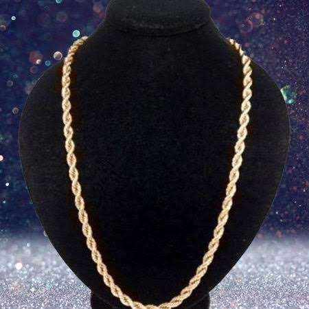 10K Solid Gold Rope Chain Y73701