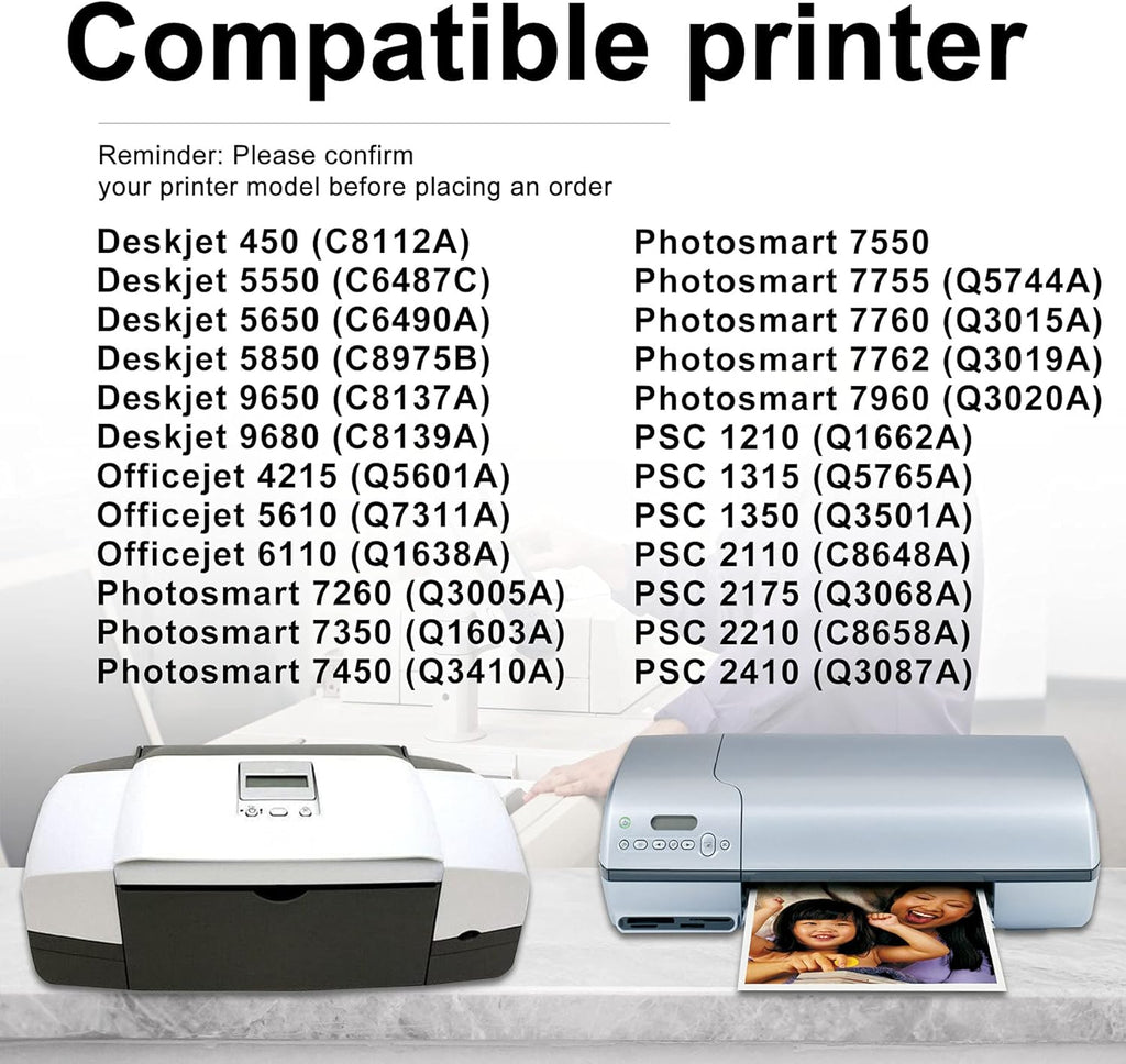 Tri-Color 2 Pack Compatible Ink Cartridge for HP Deskjet Officejet PSC K965