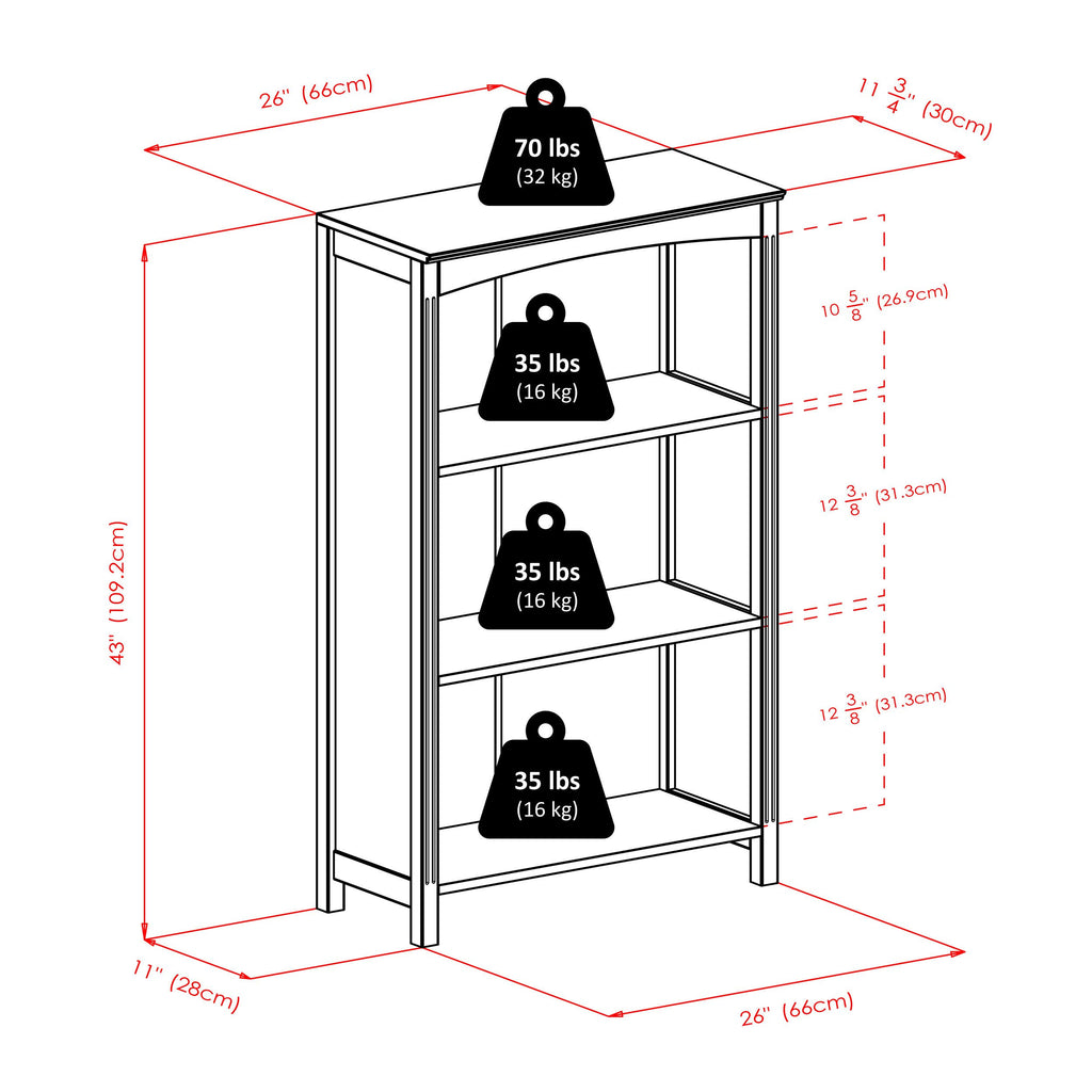 Espresso 5 Tier Storage Shelf S709542