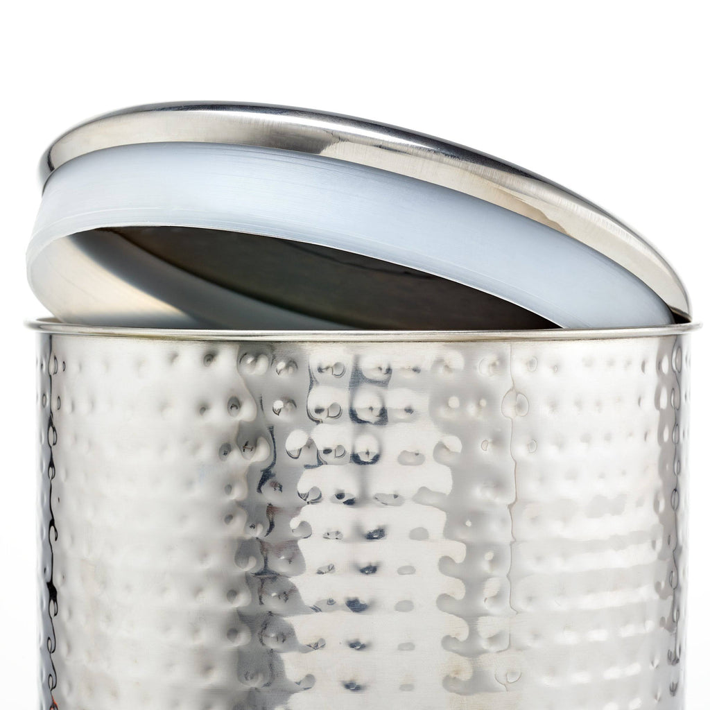 4 Piece Hammered Stainless Steel Canister Set X430