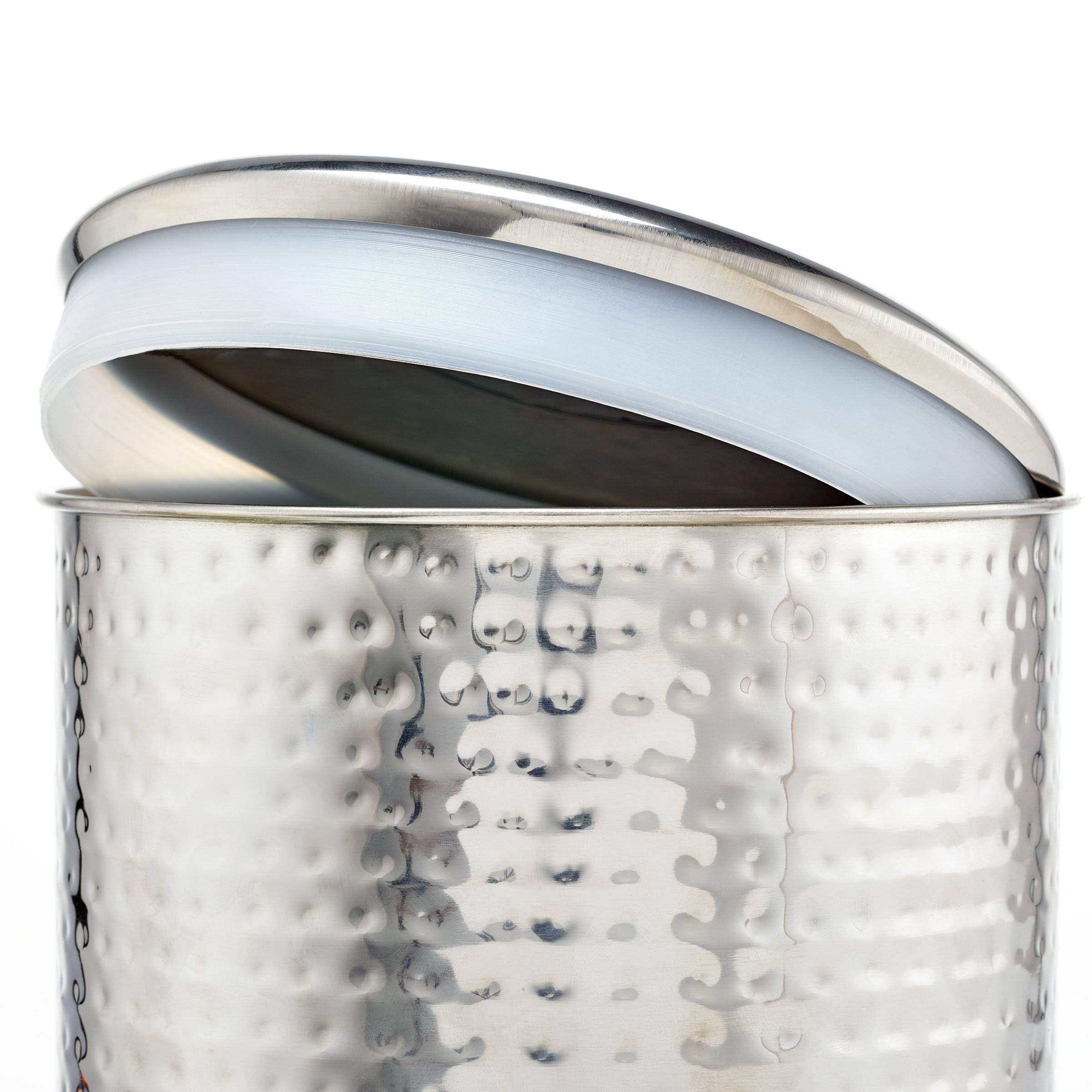 4 Piece Hammered Stainless Steel Canister Set X430