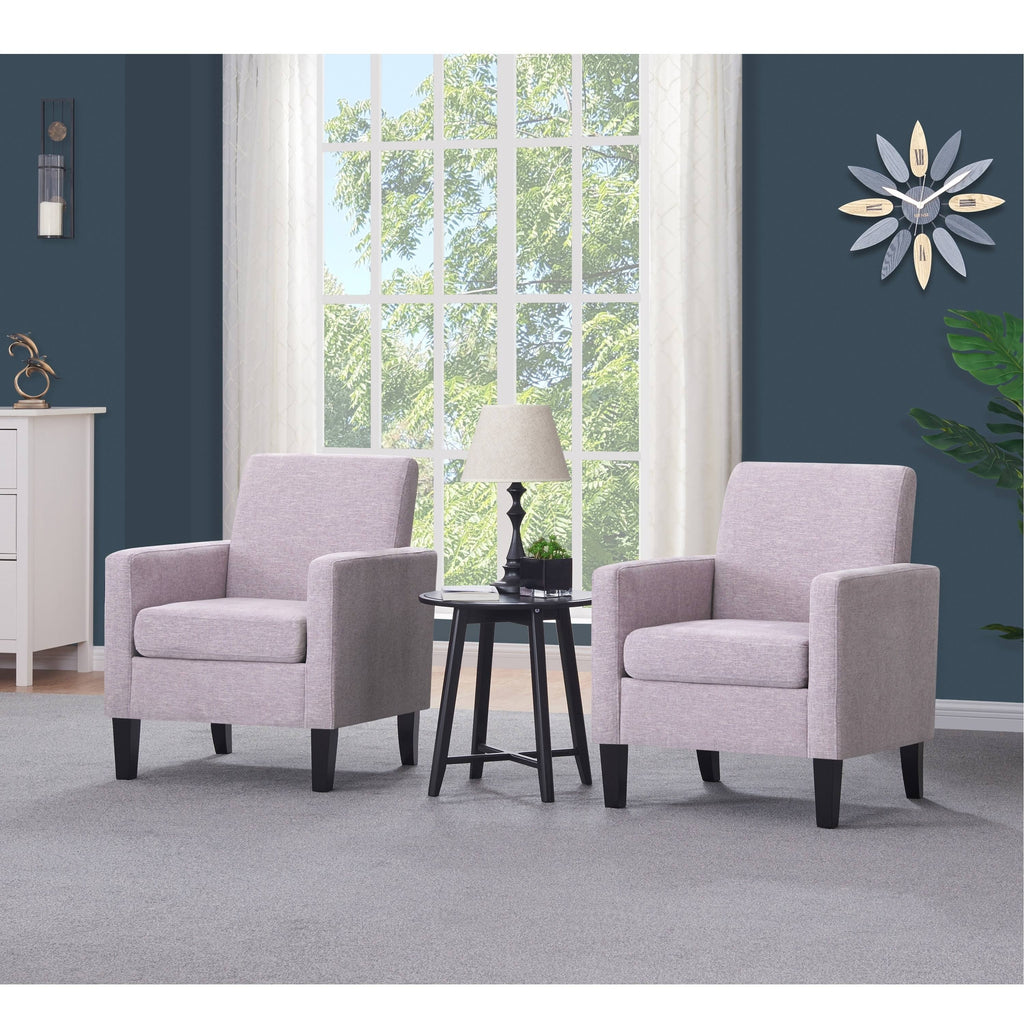 Pink Set of 2 Track Arm Chairs F742