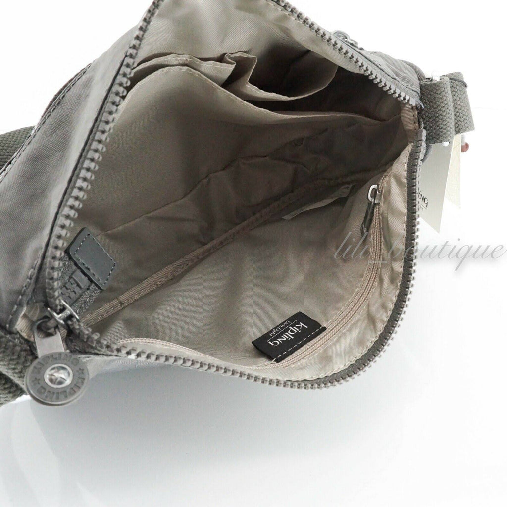 Dusty Grey Polyamide Crossbody Shoulder Bag R874