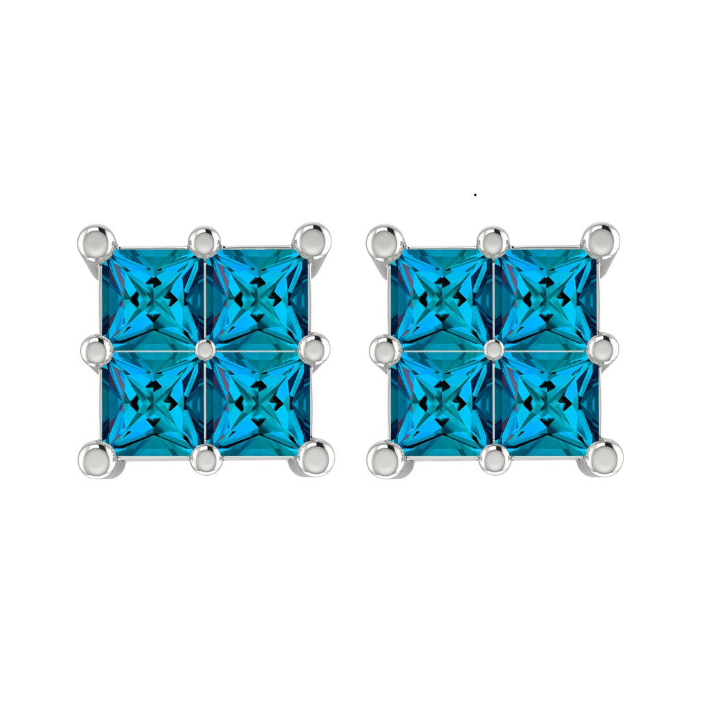Natural Blue Diamond Stud Earrings F763896