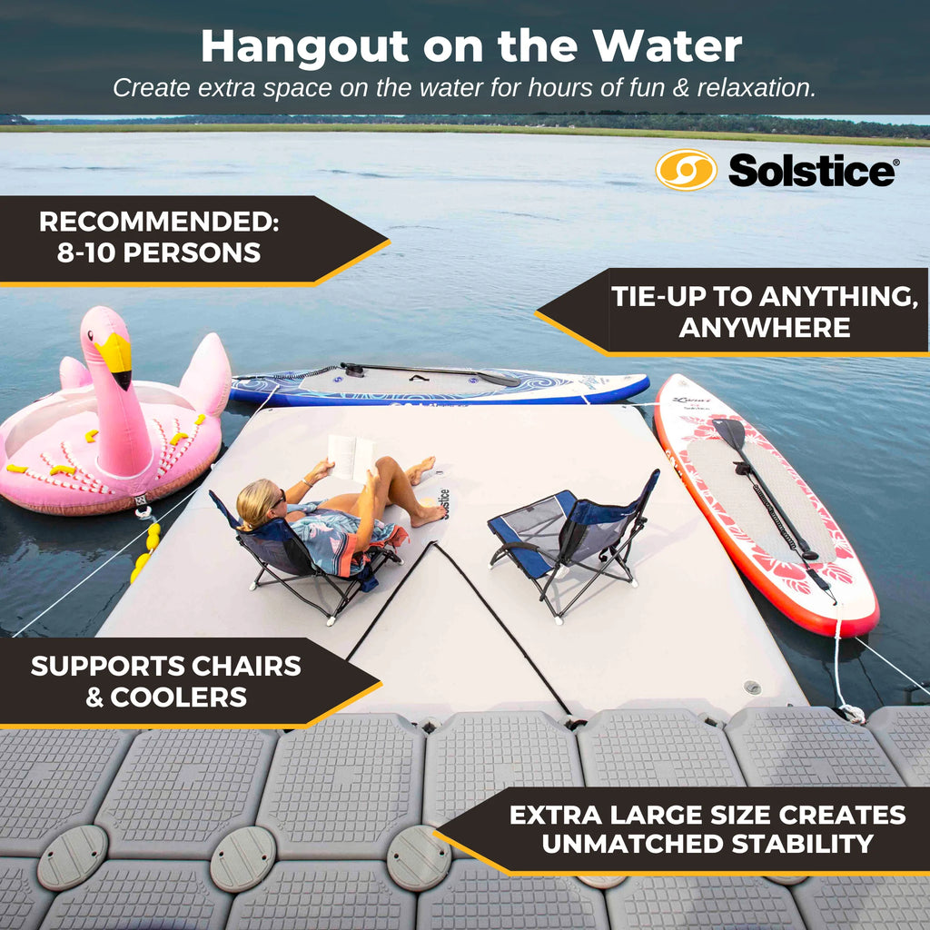 10’ X 10’ Inflatable Dock with Pump and Bag N86799