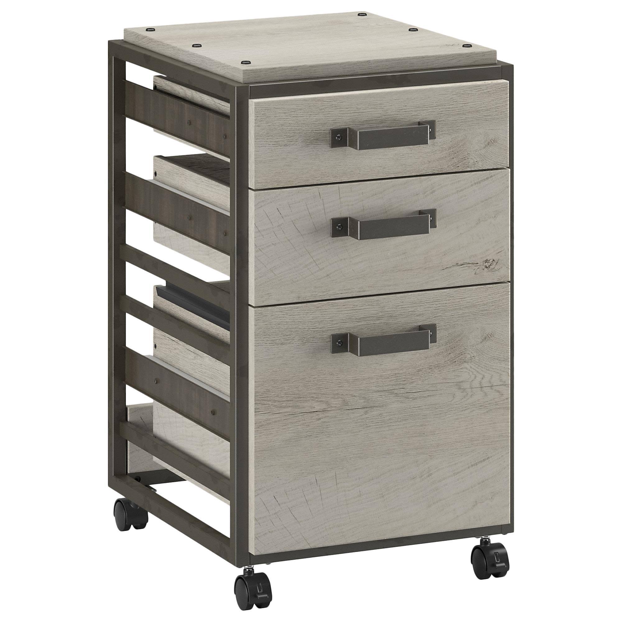 3 Drawer Mobile File Cabinet in Cottage White B486234