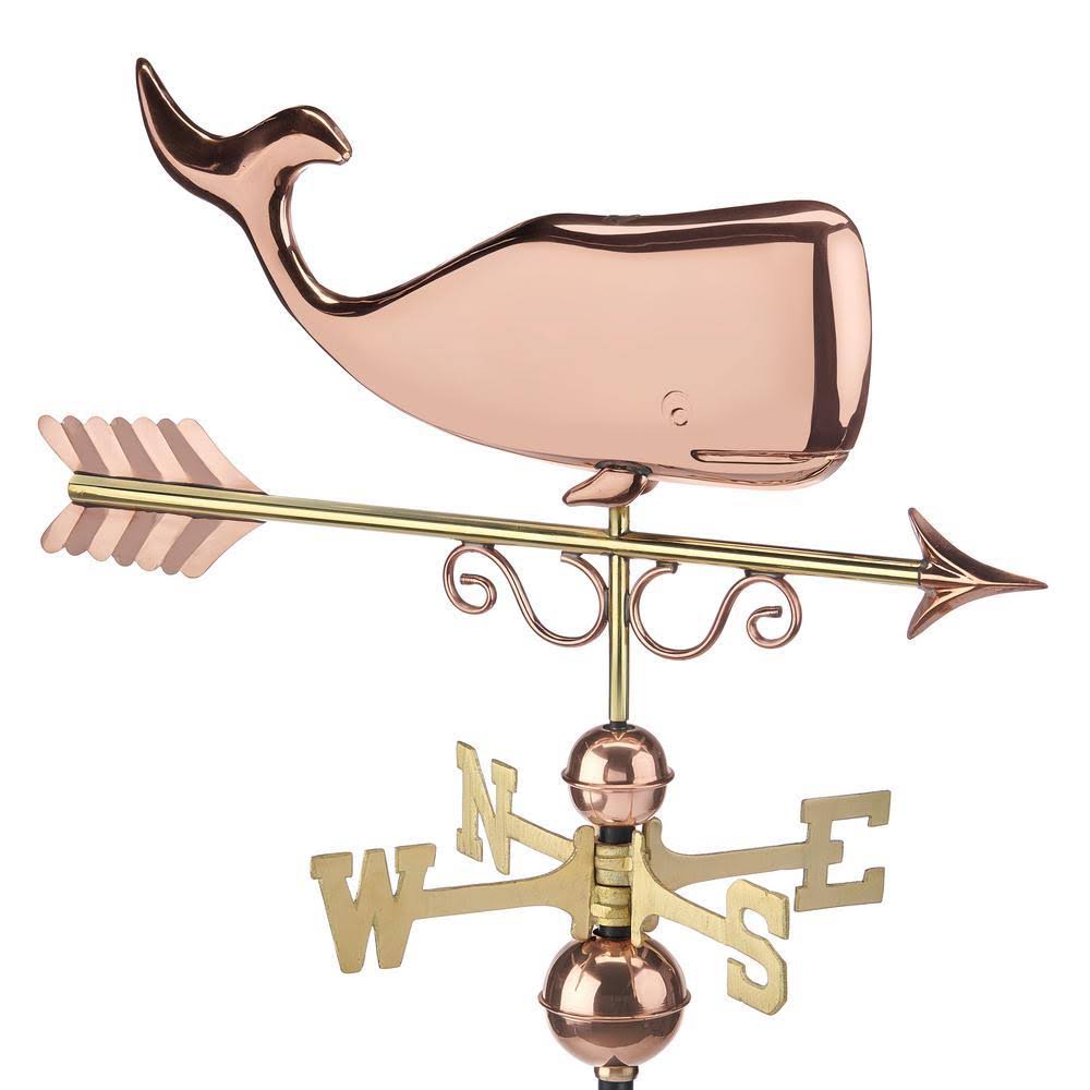 Pure Copper Save The Whales Weathervane M925