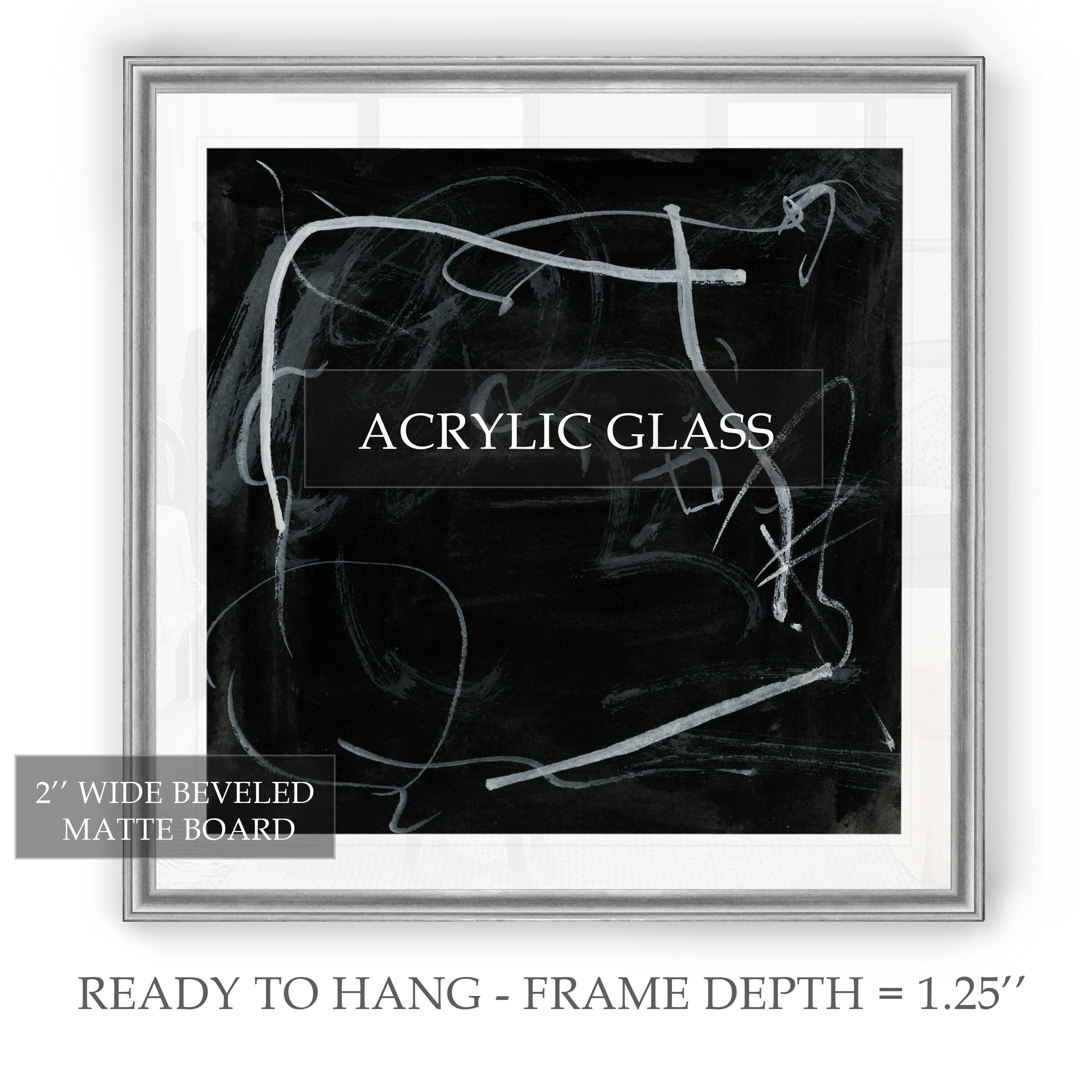 Black Framed Print 22 x 22 Gold O4317