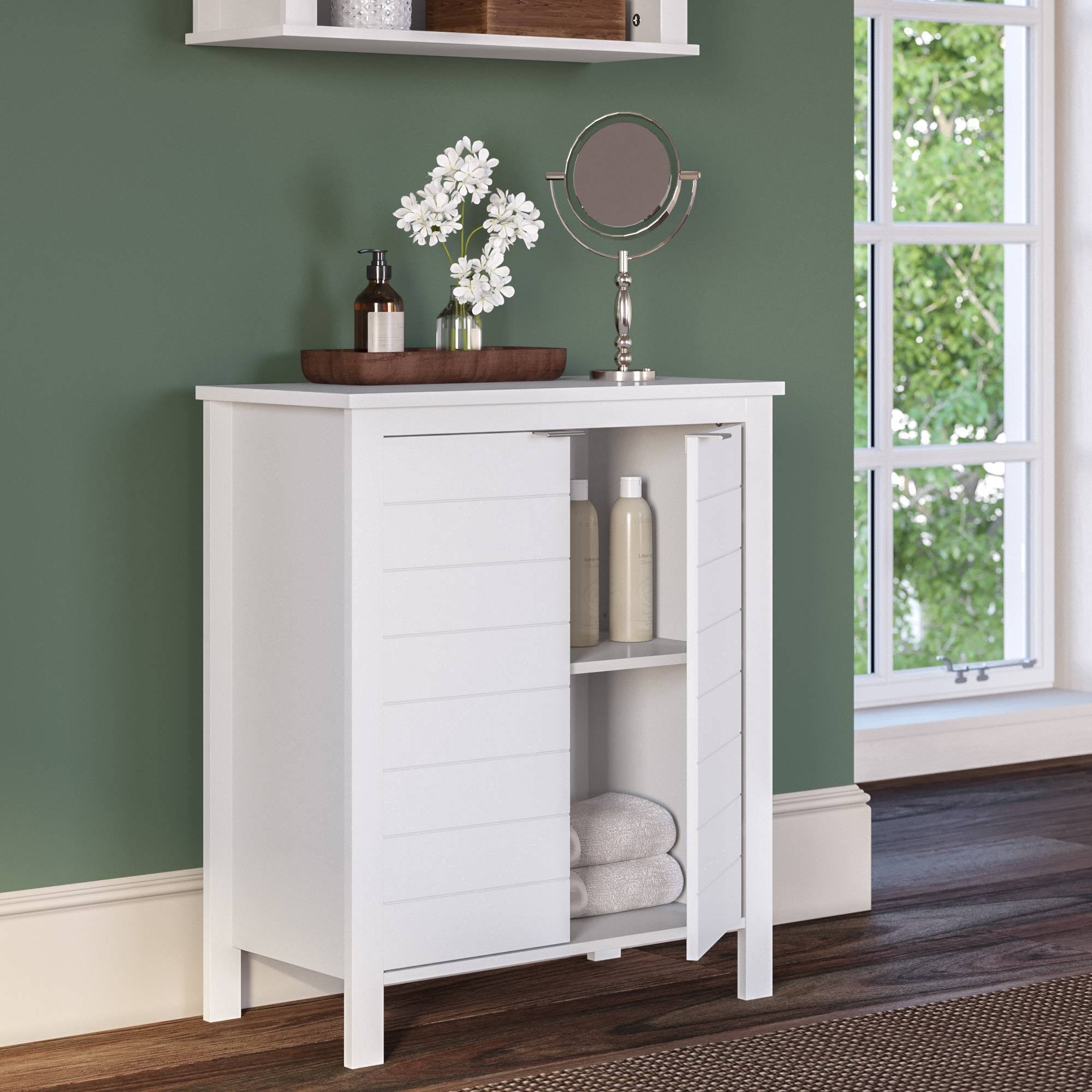 Two Door Floor Cabinet White K778
