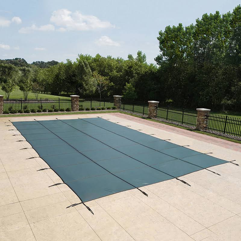 Blue 20-Year Ultra Light Solid Safety Cover for 12-ft x 24-ft Rect Pool D7957