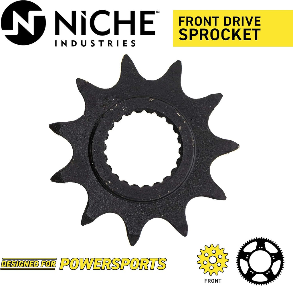 Drive Sprocket Chain Combo 11 Rear 42 Tooth 520NZ Standard 80 Links Pack of 2 F381541