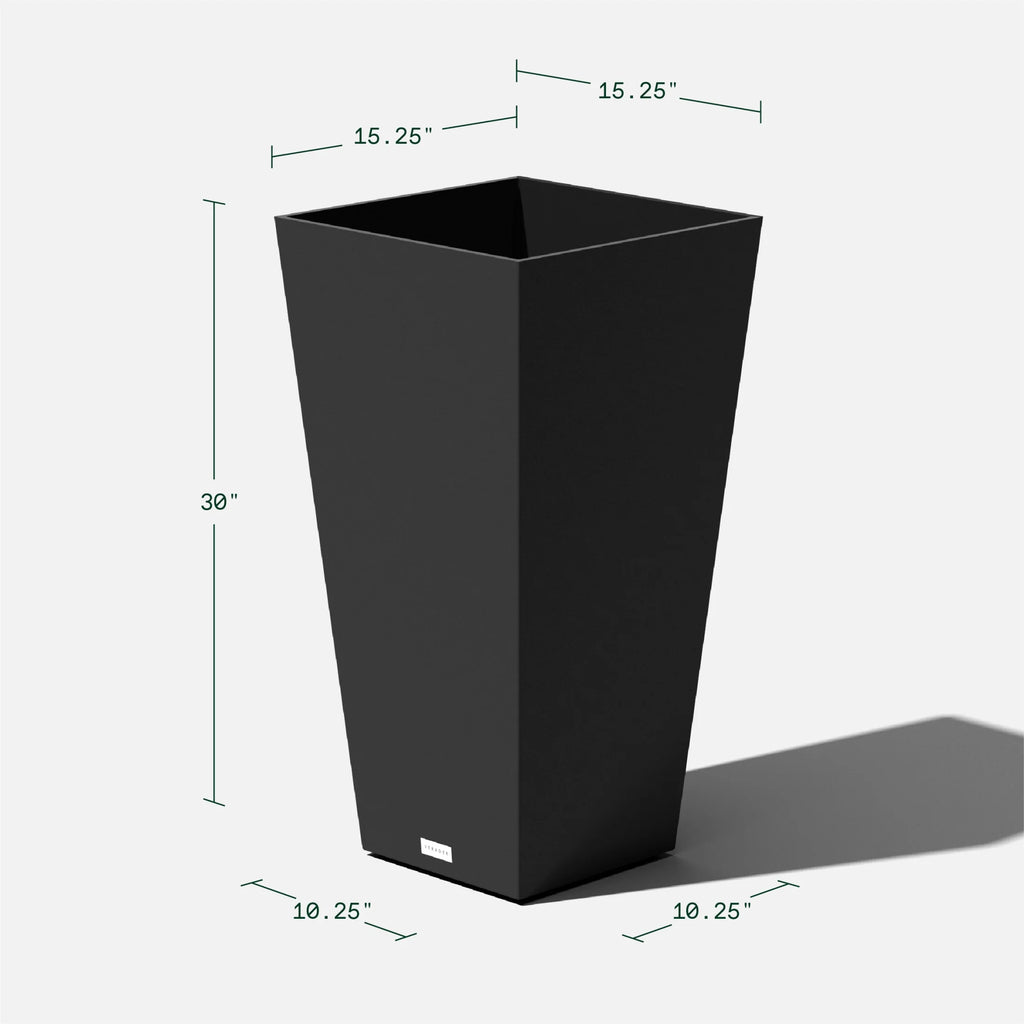 Black Plastic Planter 2-Pack Y834293
