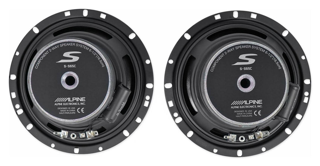 2 Pairs 6.5x22 Car Audio Component Speakers with Tweeters F246403