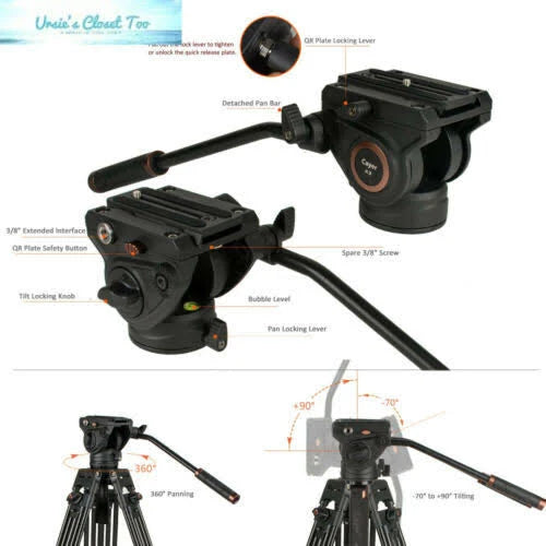 72 inch Aluminum Video Tripod System F914619