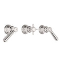 Matte White Three Handle Tub and Shower Trim B3114