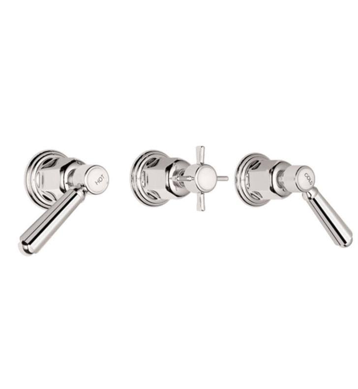 Matte White Three Handle Tub and Shower Trim B3114
