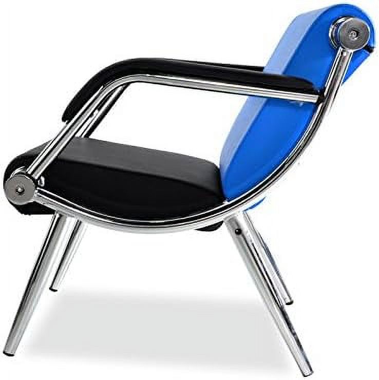 Blue And Black PU Leather Office Reception Chair U873488