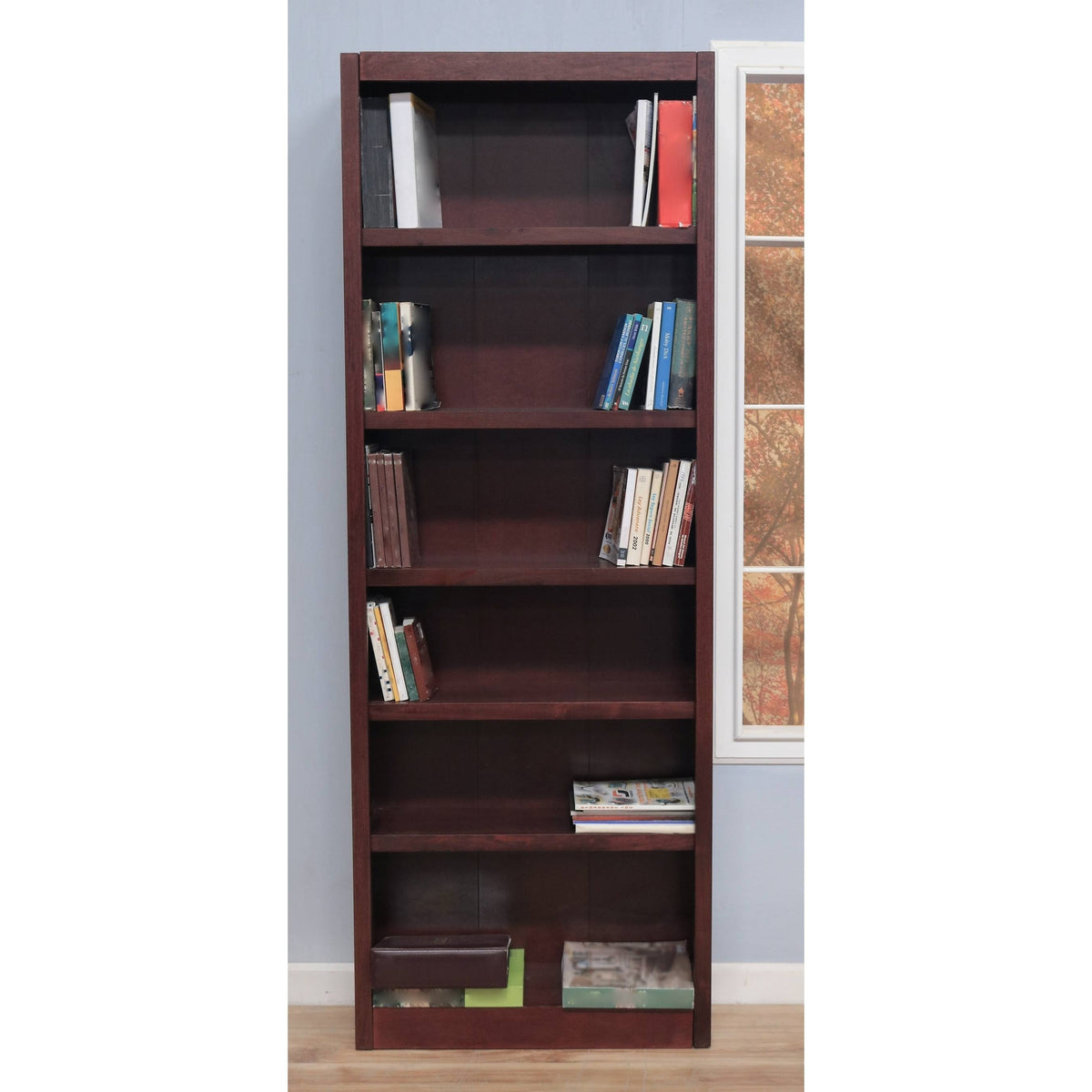 Cherry 6 Shelves Bookcase Q52845