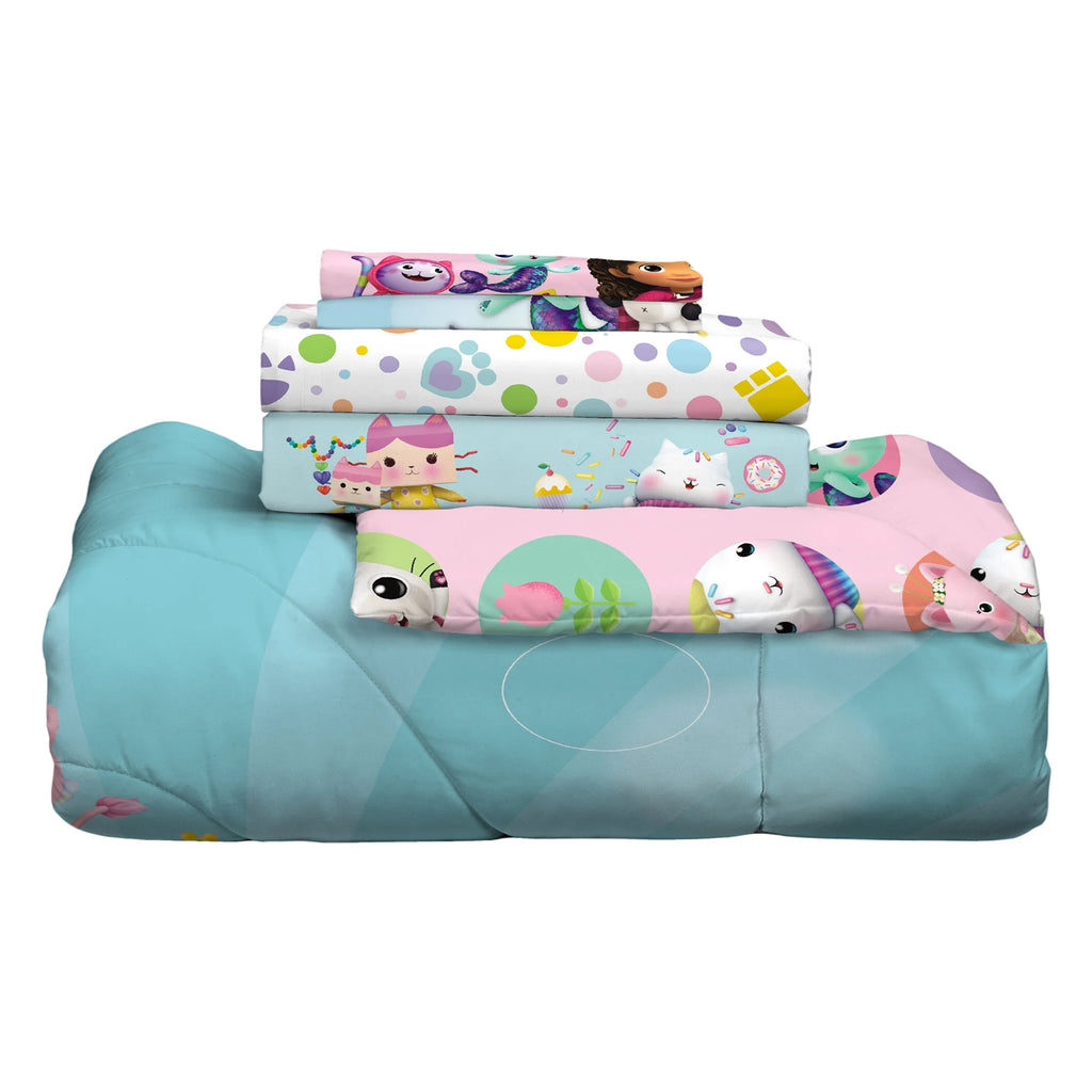 Full Bed in a Bag Comforter and Sheets Blue and Pink G33688