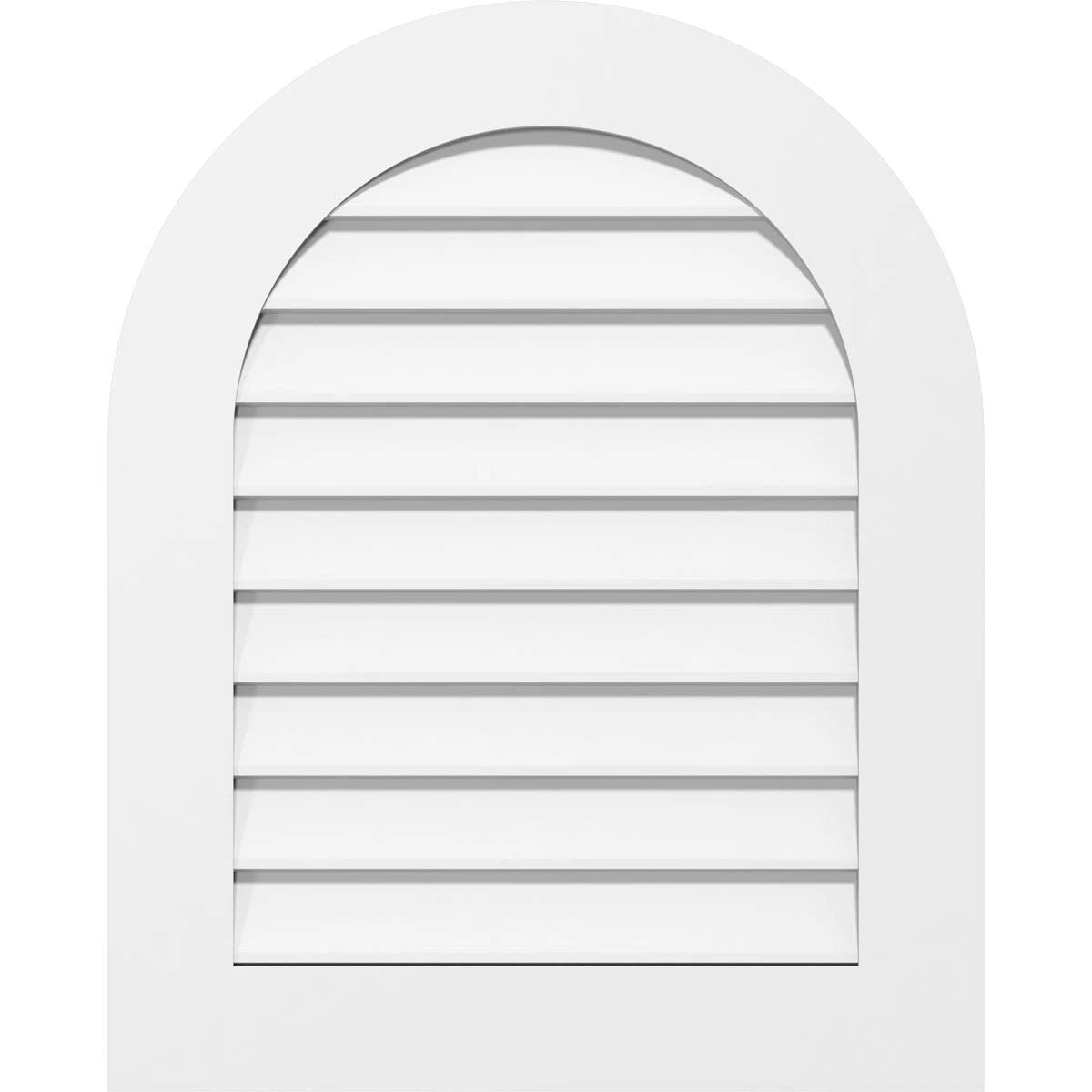 32x22W x 22x22H Round Top Surface Mount PVC Gable Vent Z527