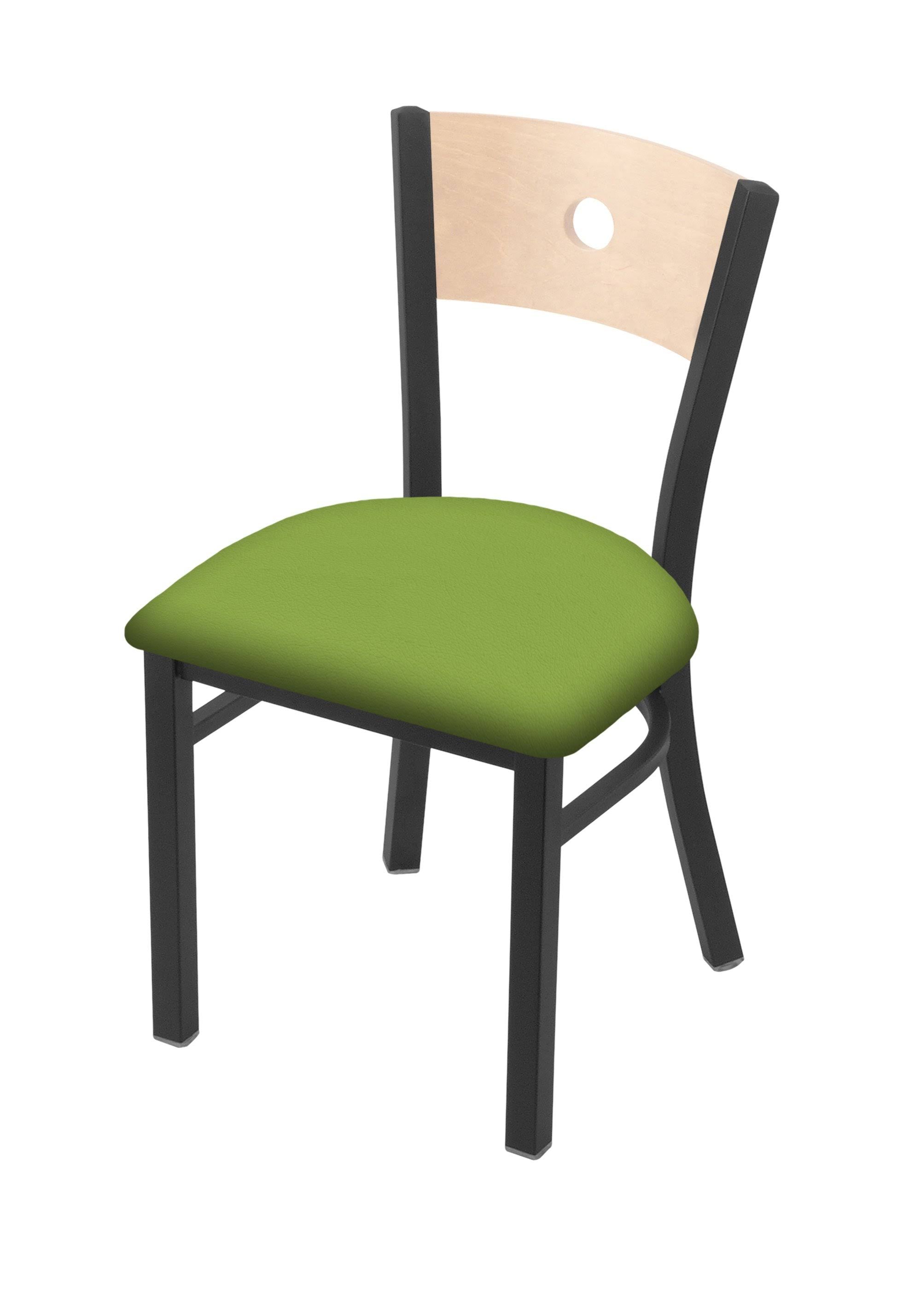 18x22 Chair with Pewter Finish, Natural Back, and Pine Seat U48299