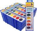 36 Pack Washable Nontoxic Watercolor Paint Sets with Wood Brush O401