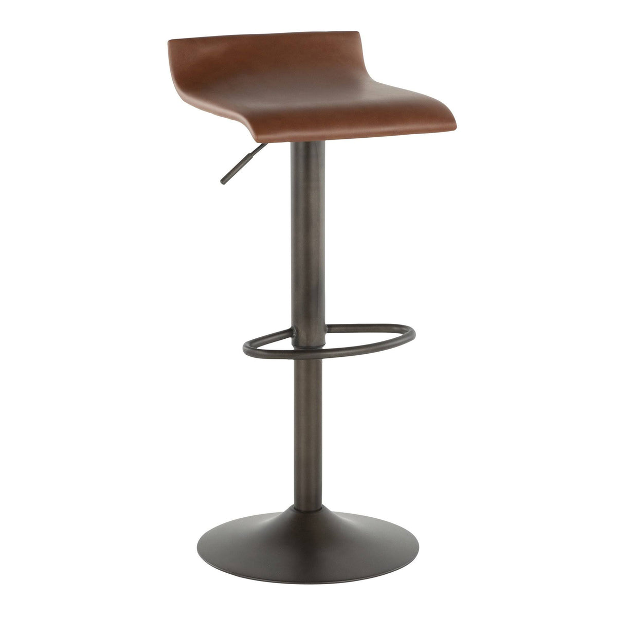 Grey Adjustable Barstool Set of 2 F86873
