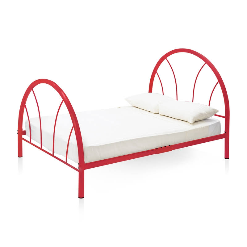 Red Full Metal Arch Bed F302786