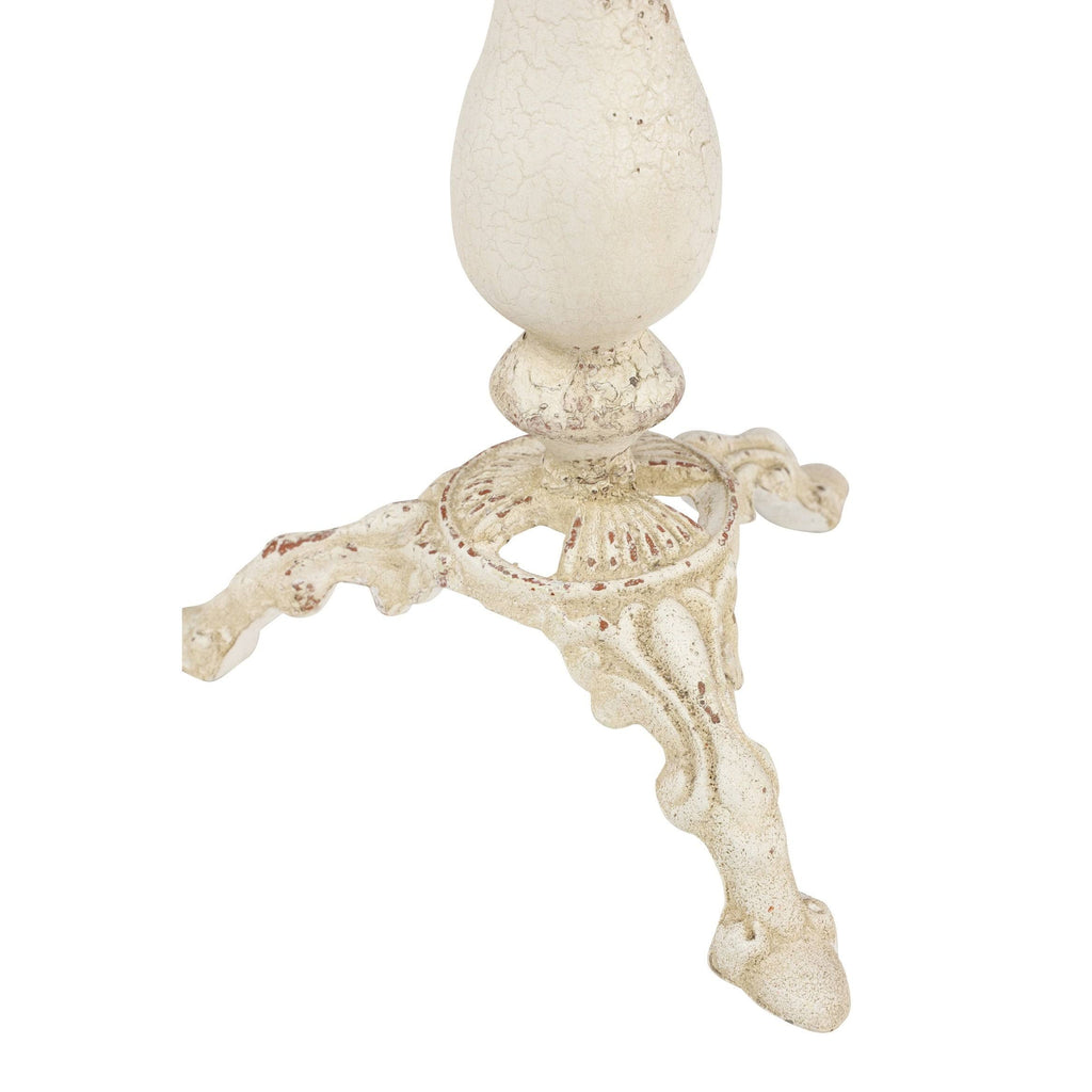 Vintage White Metal Candle Holders, Set of 2 K59240
