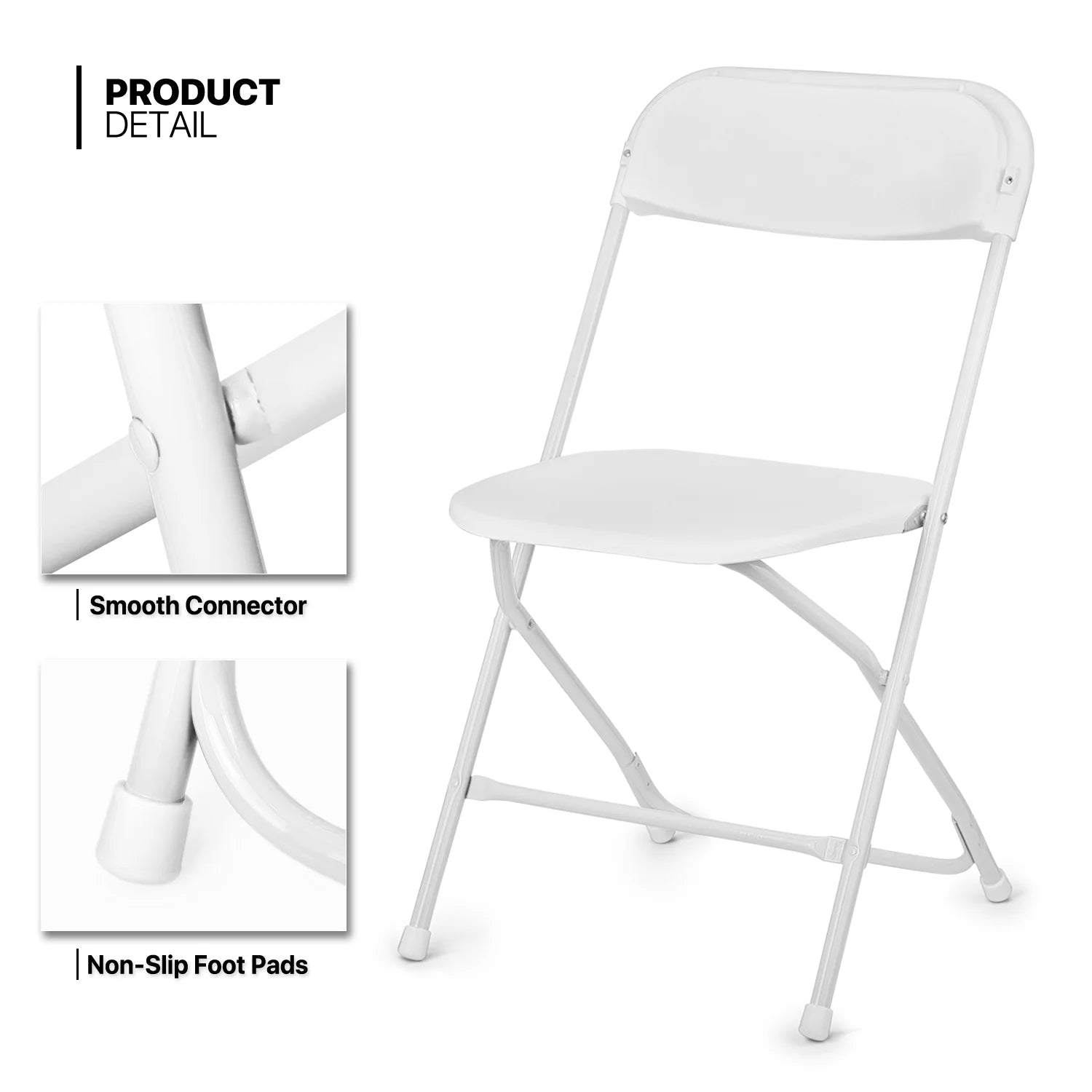 11-Piece 8 Ft Folding Dining Table with Chairs Set with Carry Handle Z9855